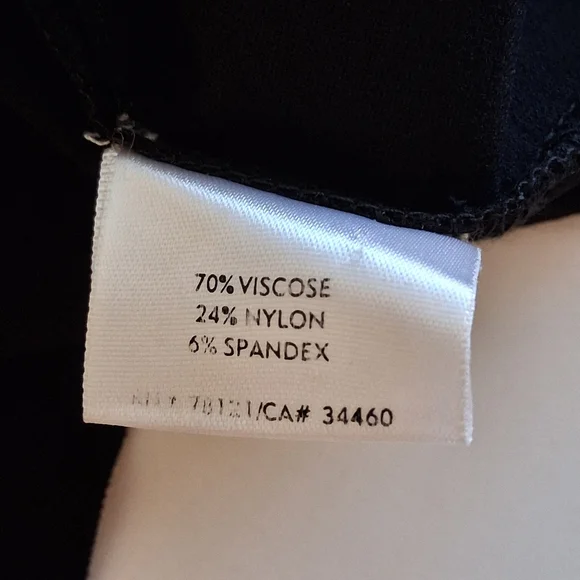 Eileen Fisher Stretch Crepe Sleeveless Sheath Dress Sz Large Black LBD - Picture 5 of 9